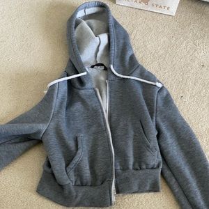 Shein Cropped Grey Hoodie